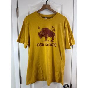 Josh Weathers Musician Buffalo Short Sleeve T Shirt Mustard Yellow Adult 2XL XXL